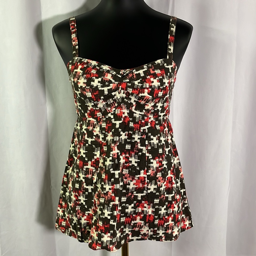 Patagonia Brown & Pink Printed Hemp & Organic Cotton Blend Summertime Tank Top